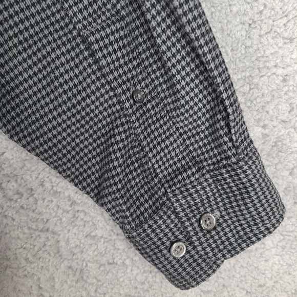 Eddie Bauer Shirt Mens Large Gray Black Soft Cotton Geometric Long Sleeve Button - Picture 8 of 12